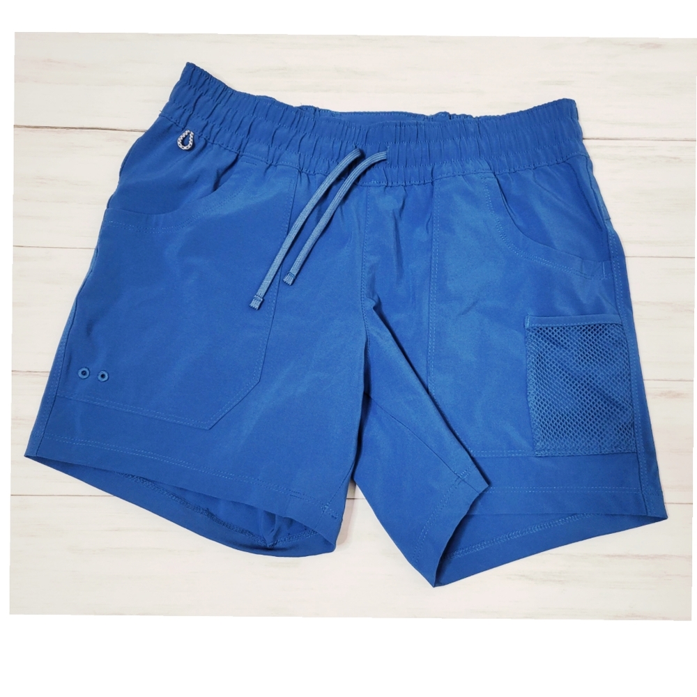 Columbia Blue Drawstring Workout Shorts XS